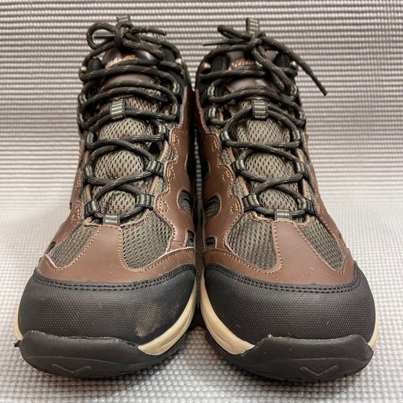 Eddie Bauer Graham Brown Leather Waterproof Hiking Boots Men’s Size 10.5 - Picture 6 of 11